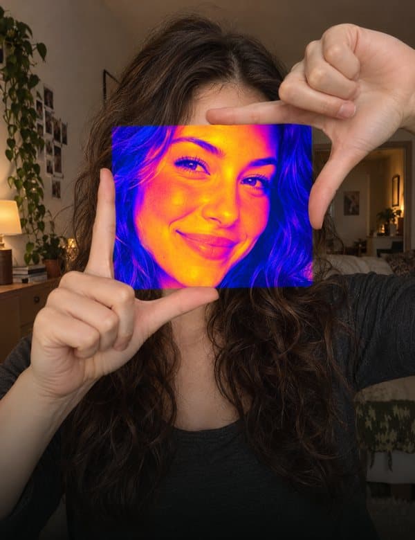 Portal effect: Frame a gap with your fingers and a new look opens inside it.