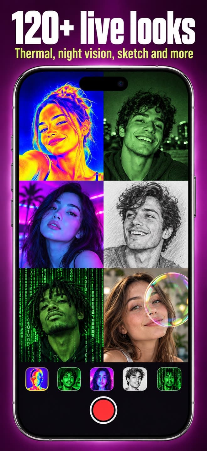 Mote App Store screenshot showing the Hologram effect
